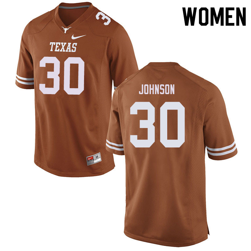 Women #30 Caleb Johnson Texas Longhorns College Football Jerseys Sale-Orange